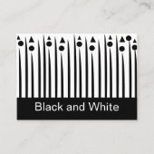 白黒の三角形の三角形パターストライプン 名刺 (正面)