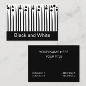 白黒の三角形の三角形パターストライプン 名刺 (正面/裏面)