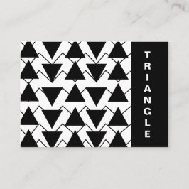 白黒の三角形の山形のストライプ 名刺