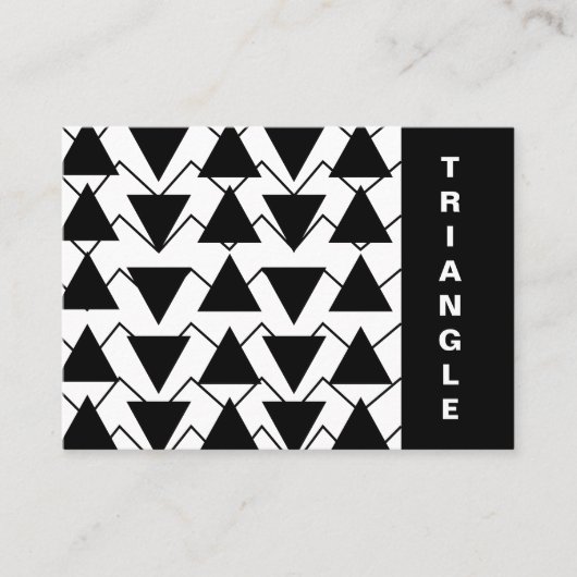 白黒の三角形の山形のストライプ 名刺 (正面)