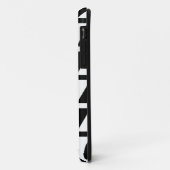 白黒の三角形の幾何形状パターン Case-Mate iPhoneケース (裏面/左)