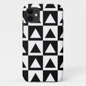 白黒の三角形の幾何形状パターン Case-Mate iPhoneケース (裏面)
