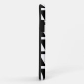 白黒の三角形の幾何形状パターン Case-Mate iPhoneケース (裏面/右)