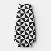 白黒の三角形パターン ボトルクーラー (正面)