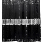 白黒の上品なシャワーカーテンスタイル1 シャワーカーテン (正面)