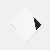 白黒の上品な三角形の結婚披露宴 スタンダードカクテルナプキン (角)