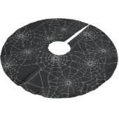 白黒の不気味なゴシッククモの巣 ブラッシュドポリエステルツリースカート (アングル)