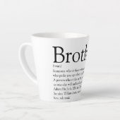 白黒の世界の兄弟の定最高の義 カフェラテマグ (左アングル)