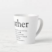 白黒の世界の兄弟の定最高の義 カフェラテマグ (右アングル)