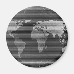 白黒の世界地図 マグネット