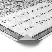 白黒の世界地図(1780) ポスター (角)