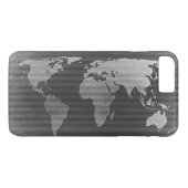 白黒の世界地図 Case-Mate iPhoneケース (裏面(横))