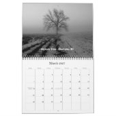 白黒の世界 カレンダー (3月 2027)