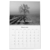 白黒の世界 カレンダー (3月 2026)