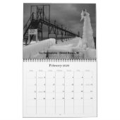 白黒の世界 カレンダー (2月 2026)