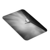 白黒の丘の上の教会 マグネット (右側)