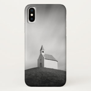白黒の丘の教会 iPhone X ケース