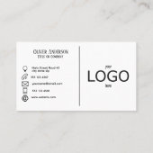 白黒の両面ロゴ 名刺 (裏面)