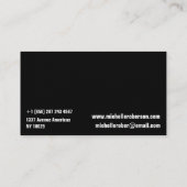 白黒の両面 名刺 (裏面)