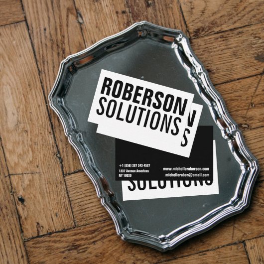 白黒の両面 名刺