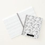 白黒の並んだ花模様 ノートブック (内部)