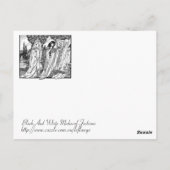 白黒の中世ファッション ポストカード (裏面)