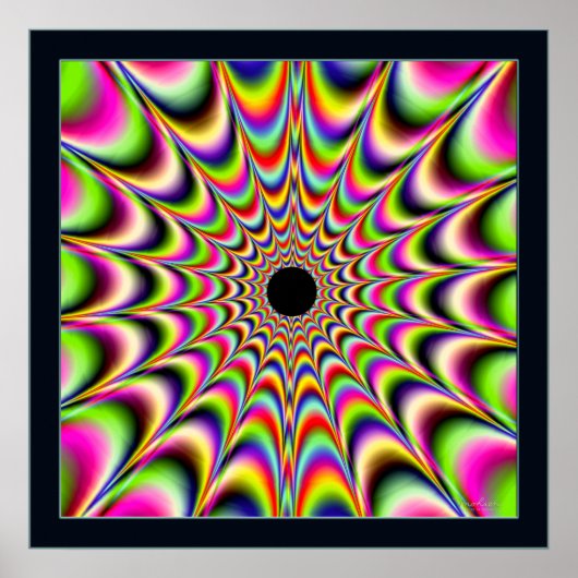 白黒の中心とビーミングカラーのパルシングIII ポスター (正面)