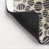 白黒の丸い抽象芸術デザイン マウスパッド (コーナー)