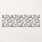 白黒の丸い線のパターン ヨガマット (裏面(横))