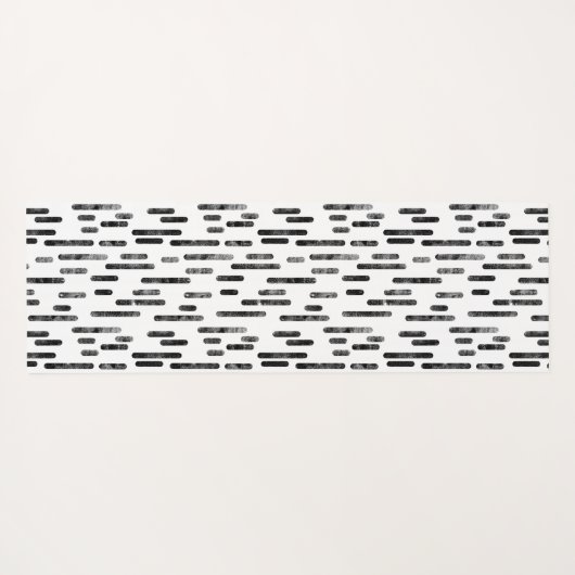 白黒の丸い線のパターン ヨガマット (裏面(横))