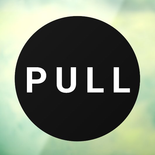 白黒の丸型引き出しドアビジネス ウィンドウサイン (シート3)