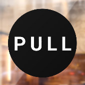 白黒の丸型引き出しドアビジネス ウィンドウサイン (シート2)