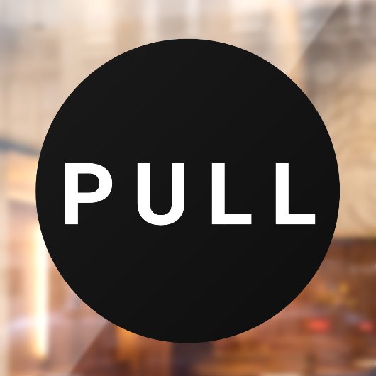 白黒の丸型引き出しドアビジネス ウィンドウサイン (シート2)