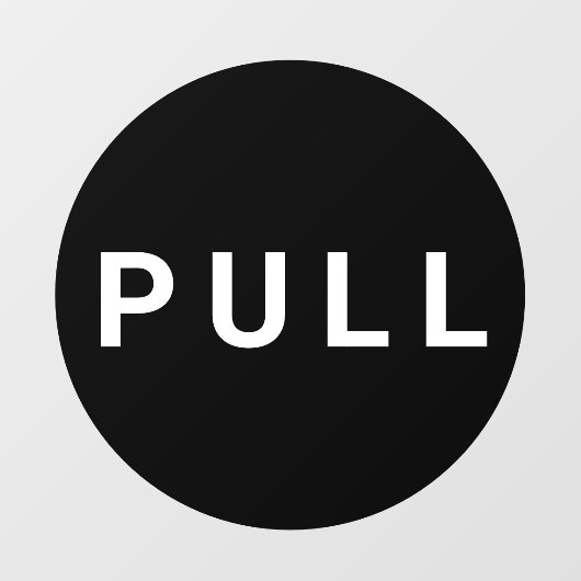 白黒の丸型引き出しドアビジネス ウィンドウサイン (シート)