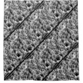 白黒の丸枕サンゴ シャワーカーテン (正面)