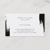 白黒の乱れた筆跡 名刺 (裏面)