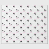 白黒の乳牛または牛の顔 ラッピングペーパー (フラット)