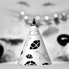 白黒の亀 パーティーハット