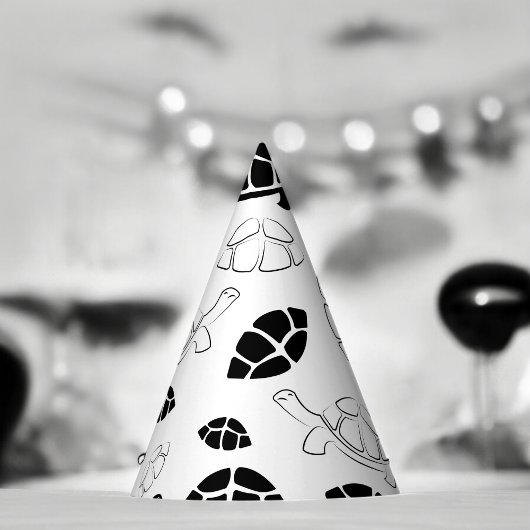 白黒の亀 パーティーハット