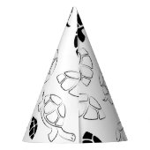 白黒の亀 パーティーハット (裏面)