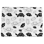 白黒の亀 ラージペーパーバッグ (正面)