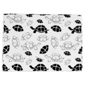 白黒の亀 ラージペーパーバッグ (裏面)