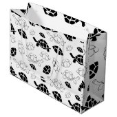白黒の亀 ラージペーパーバッグ (正面アングル)