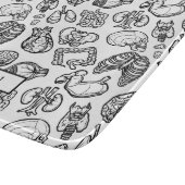 白黒の人間モダン解剖学スケッチカスタム カッティングボード (角)