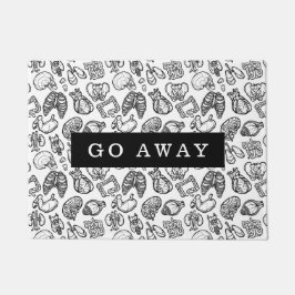 白黒の人間モダン解剖学スケッチカスタム ドアマット