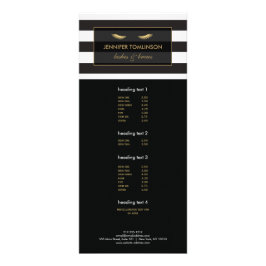 白黒の付きゴールデンストライプまつげ ラックカード