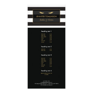 白黒の付きゴールデンストライプまつげ ラックカード