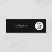 白黒の会社のカスタムロゴ ロイヤリティカード (裏面)