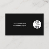 白黒の会社のカスタムロゴ ロイヤリティカード (裏面)