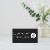 白黒の会社のカスタムロゴ ロイヤリティカード (スタンド正面)